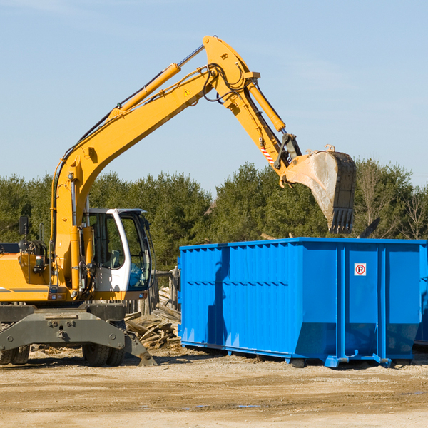 what size residential dumpster rentals are available in Bern